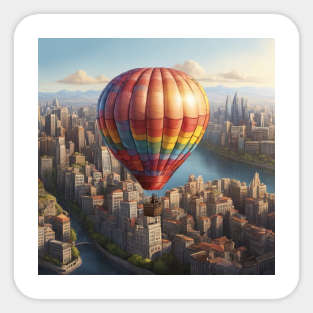 Air Balloon Sky Vintage Travelling Aircraft Since Sticker